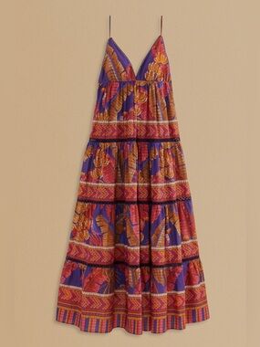 XS FARM Rio Forest Mosaic Sleeveless Maxi Dress
